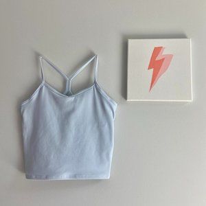 Light Blue Athleta Girl Cropped Tank Top